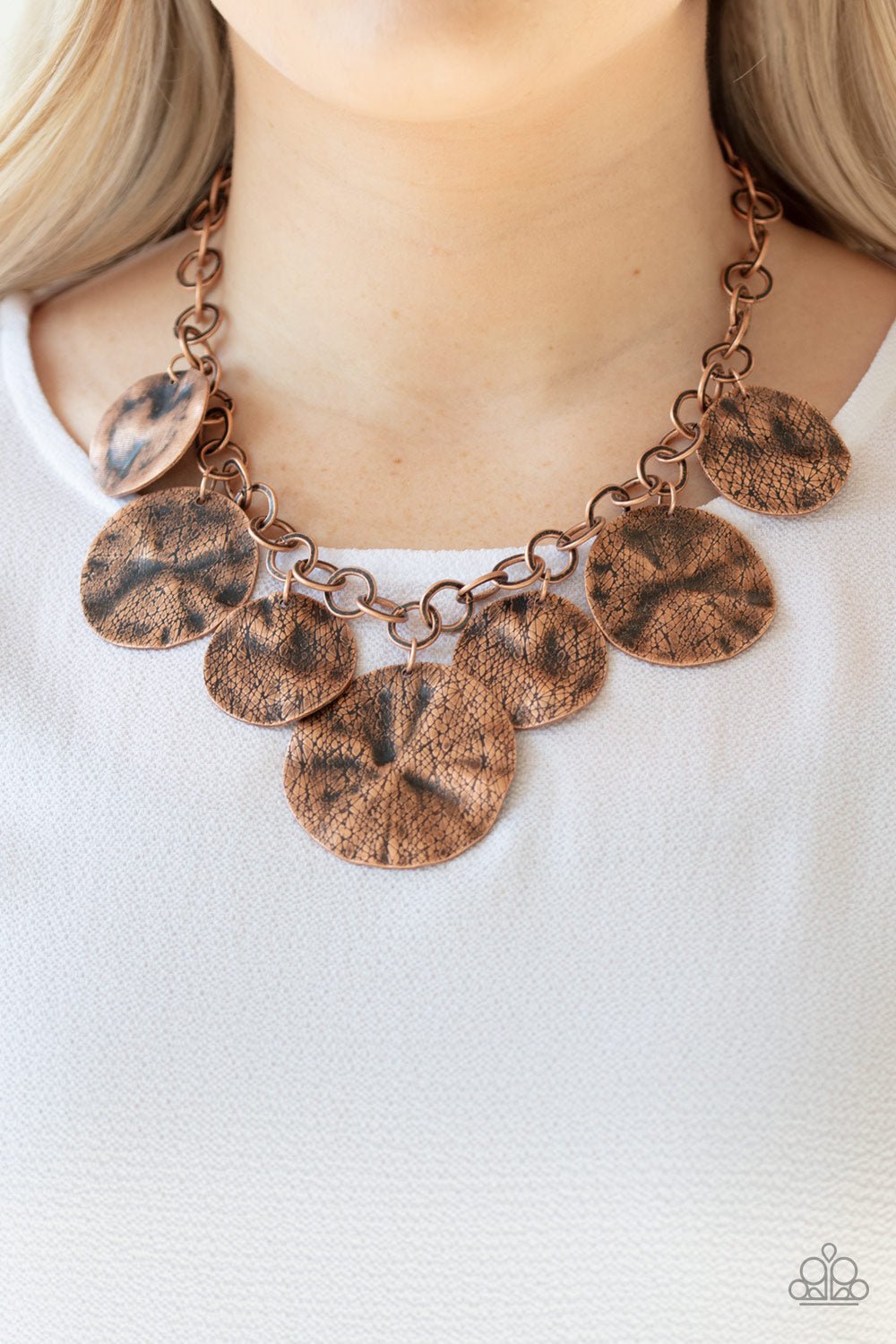 Barely Scratched The Surface - Copper Necklace - Paparazzi Accessories - Alies Bling Bar