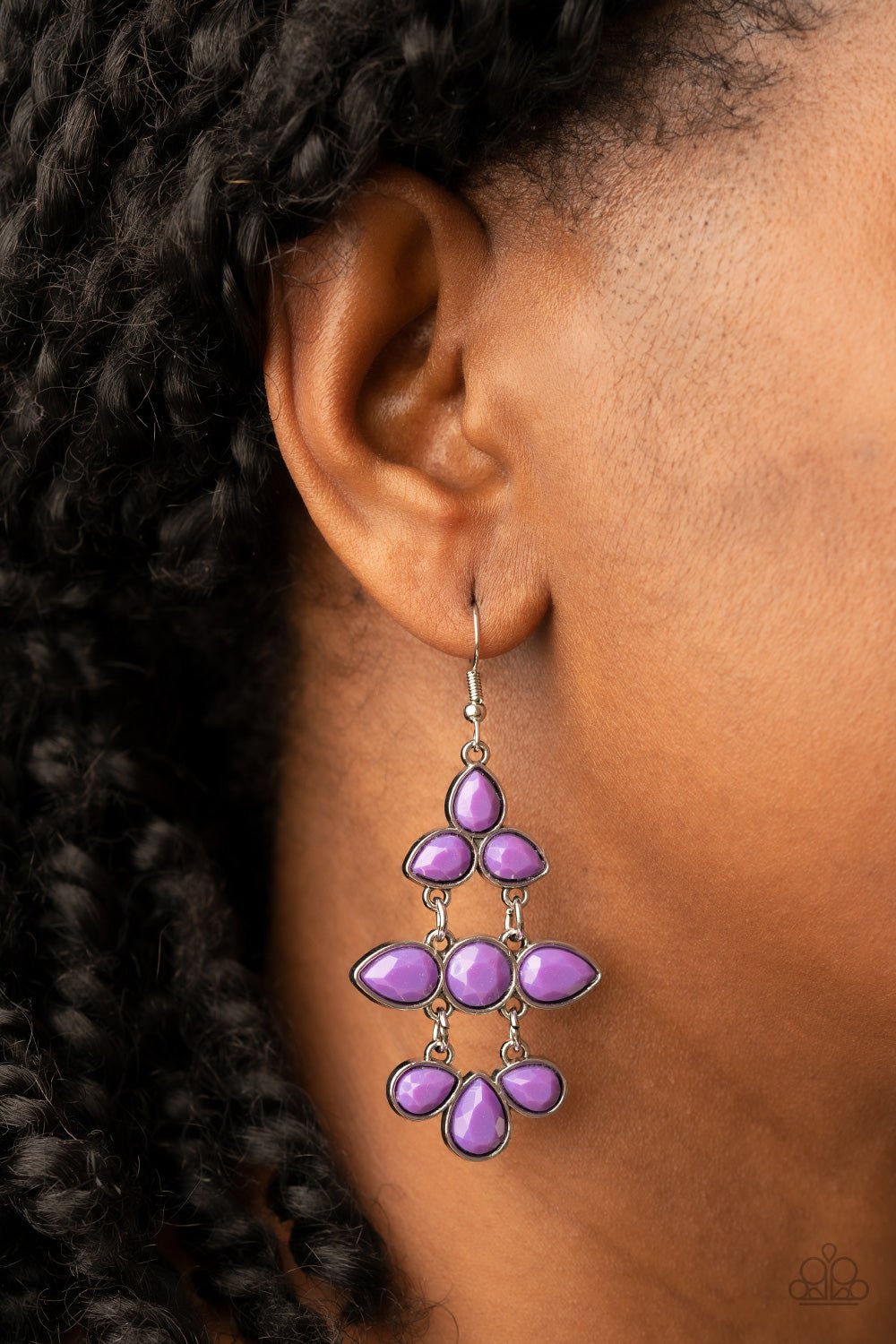 Bay Breezin - Purple Earrings - Paparazzi Accessories - Alies Bling Bar