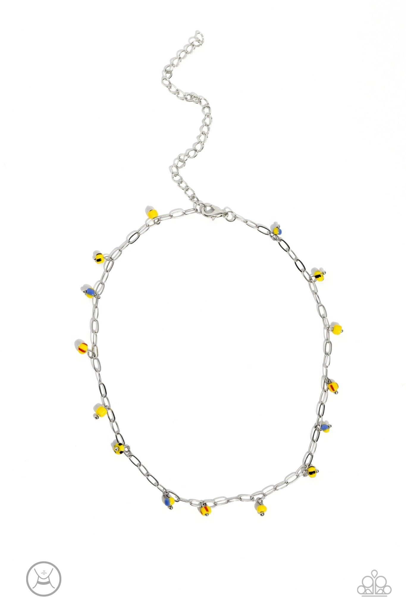 Beach Ball Bliss - Yellow Necklace- Paparazzi Accessories - Alies Bling Bar