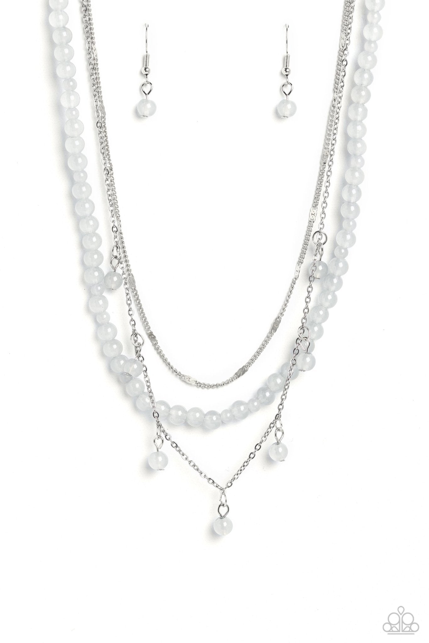 BEAD All About It - Silver Necklace - Paparazzi Accessories - Alies Bling Bar