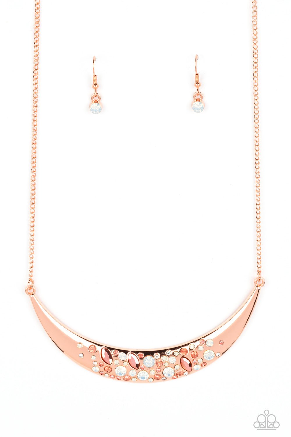 Bejeweled Baroness - Copper Necklace - Paparazzi Accessories - Alies Bling Bar