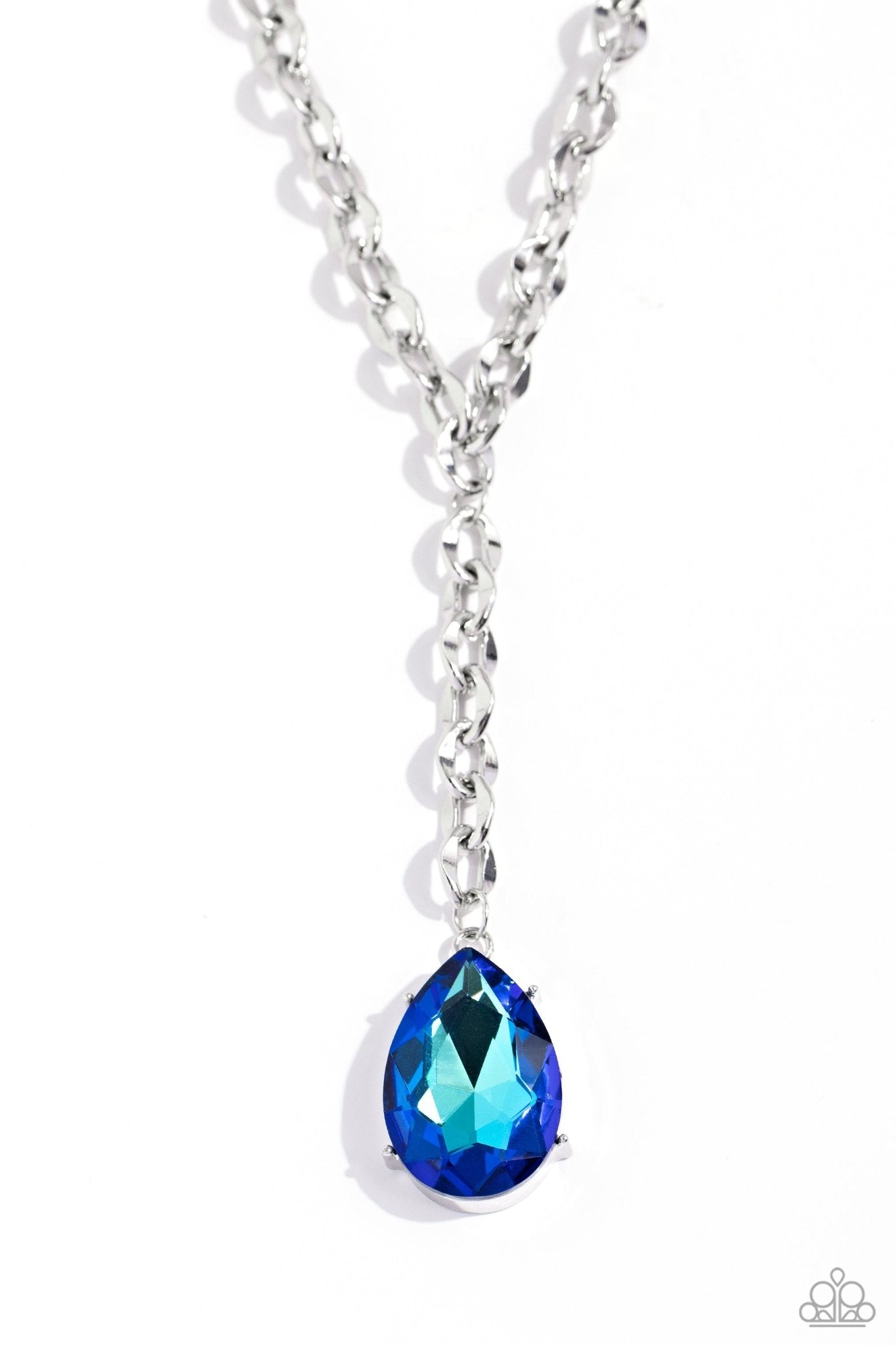 Benevolent Bling - Blue Necklace  - Paparazzi Accessories - Alies Bling Bar