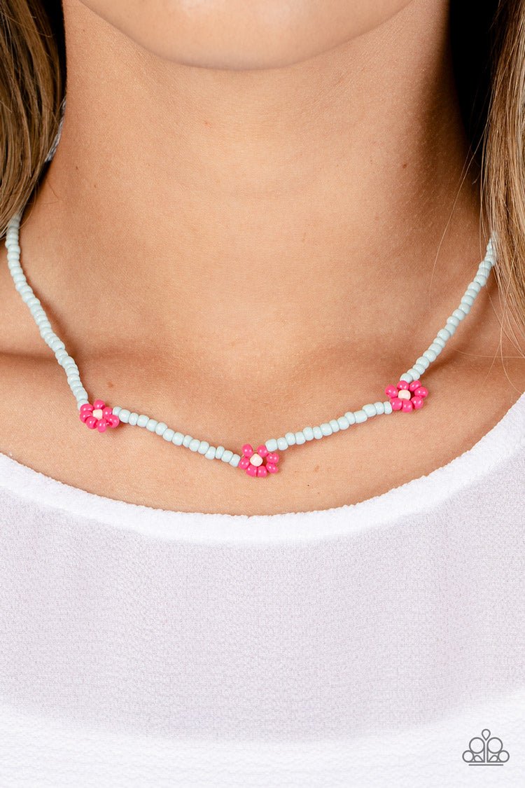 Bewitching Beading - Pink Necklace - Paparazzi Accessories - Alies Bling Bar