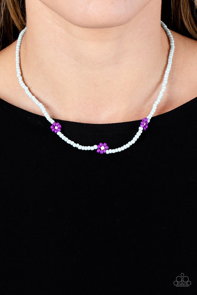 Bewitching Beading - Purple Necklace - Paparazzi Accessories - Alies Bling Bar