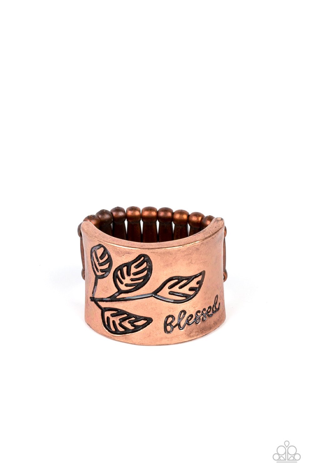 Blessed with Bling - Copper Ring - Paparazzi Accessories - Alies Bling Bar