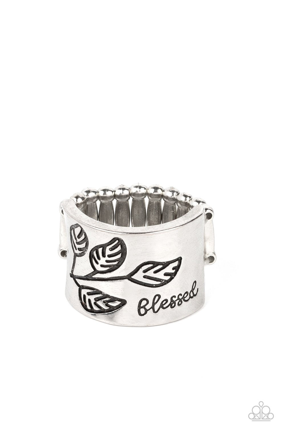 Blessed with Bling - Silver Ring - Paparazzi Accessories - Alies Bling Bar