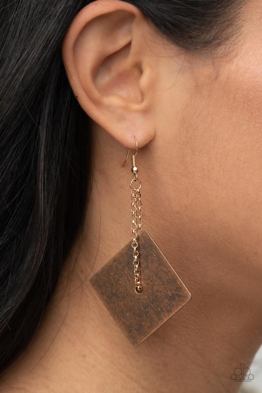 Block Party Posh - Copper Earrings - Paparazzi Accessories - Alies Bling Bar