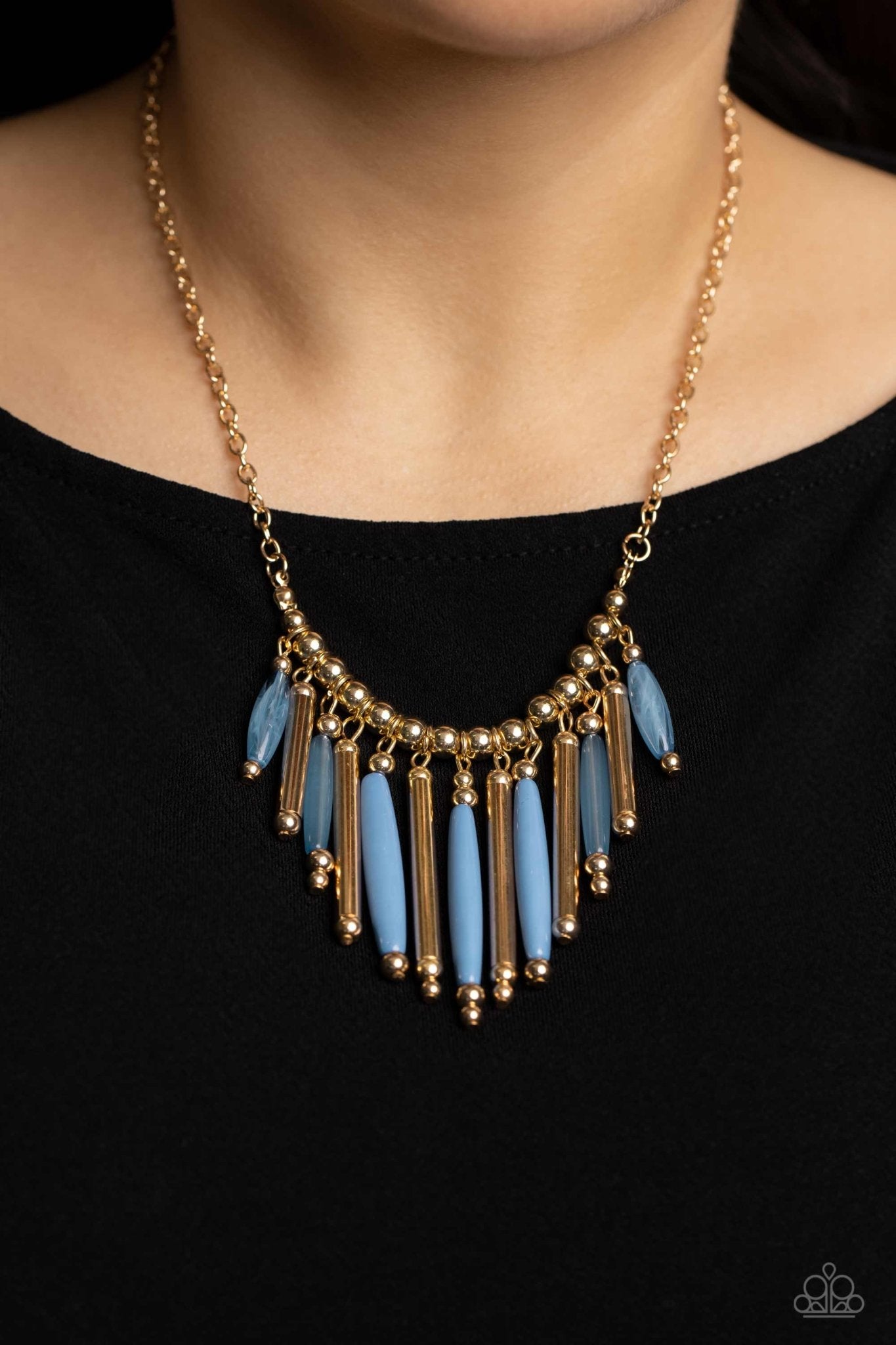 Bohemian Breeze - Blue Necklace - Paparazzi Accessories - Alies Bling Bar