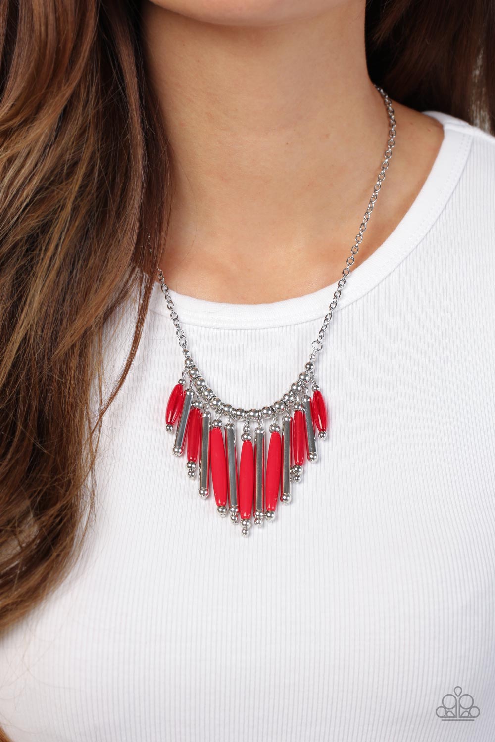 Bohemian Breeze - Red Necklace - Paparazzi Accessories - Alies Bling Bar