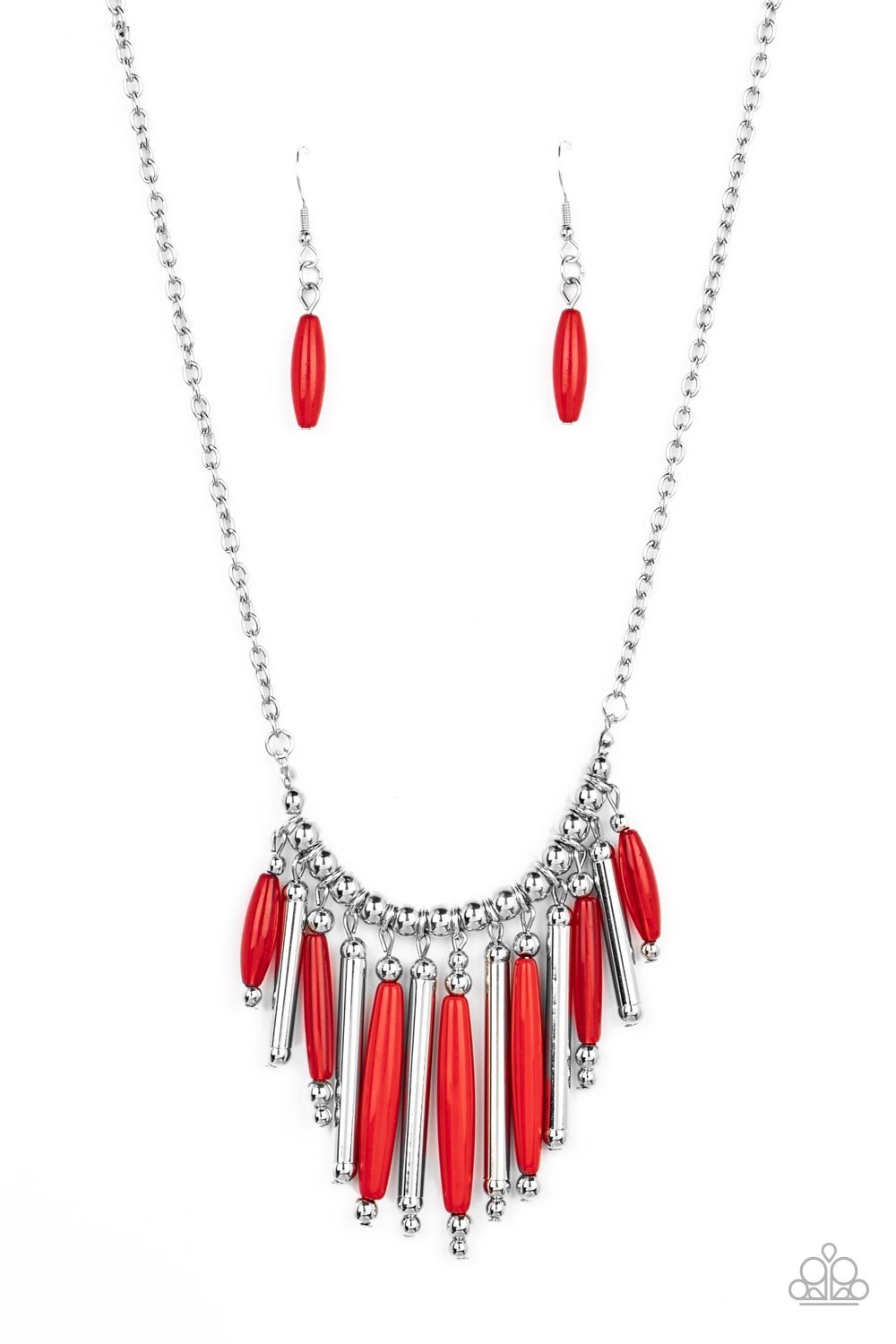 Bohemian Breeze - Red Necklace - Paparazzi Accessories - Alies Bling Bar