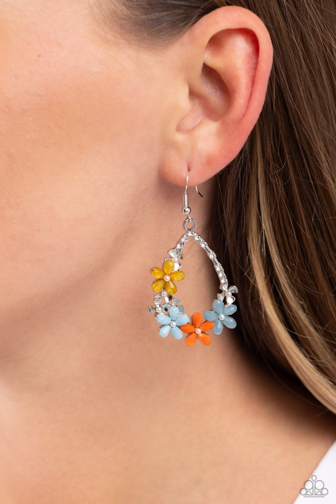 Boisterous Blooms - Multi Earrings - Paparazzi Accessories - Alies Bling Bar