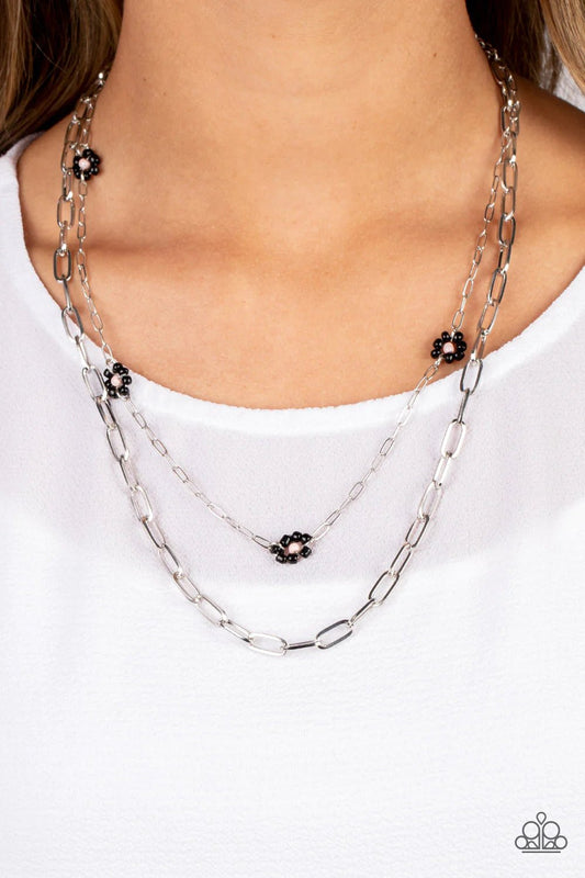 Bold Buds - Black Necklace - Paparazzi Accessories - Alies Bling Bar