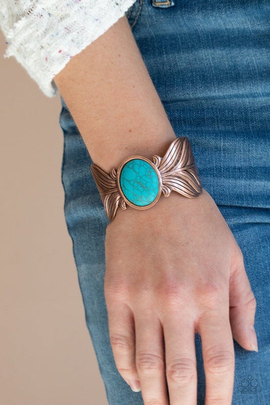 Born to Soar - Copper Cuff Bracelet - Paparazzi Accessories - Alies Bling Bar