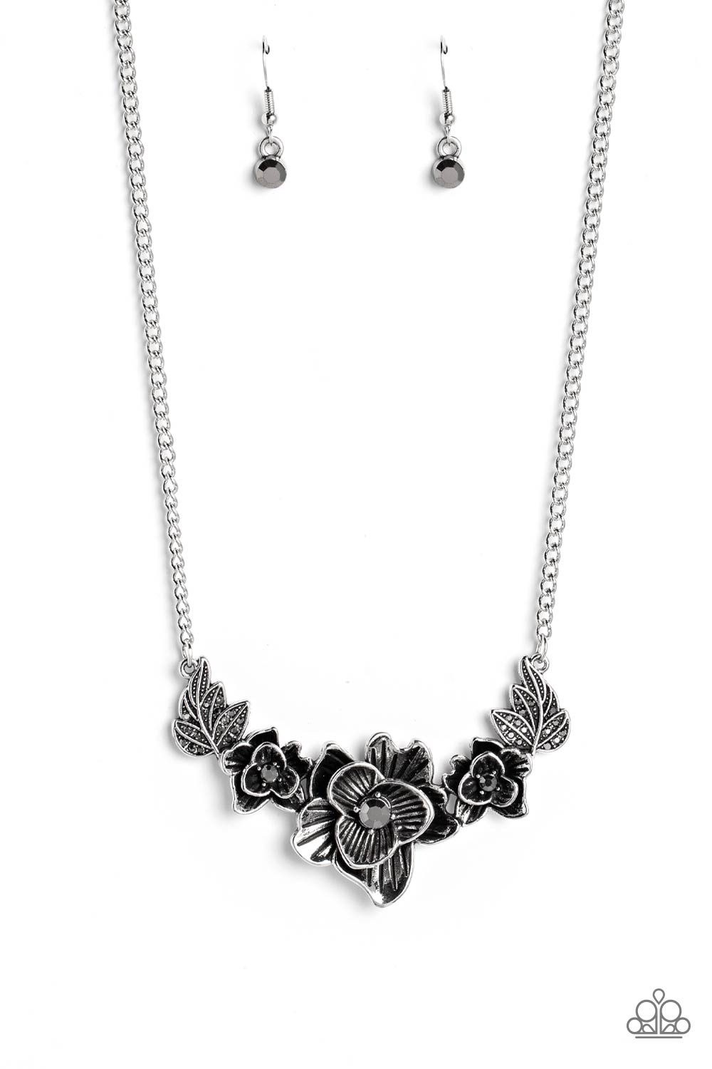 Botanical Breeze - Silver Necklace - Paparazzi Accessories - Alies Bling Bar