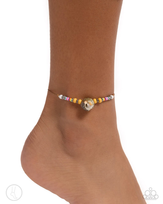 Break the SHELL - Multi Anklet - Paparazzi Accessories - Alies Bling Bar