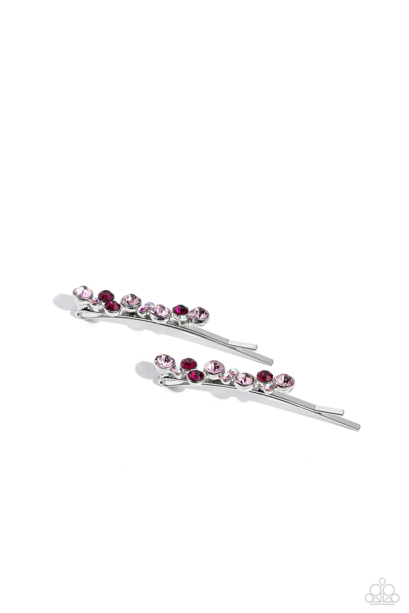 Bubbly Ballroom - Pink Hair Pins - Paparazzi Accessories - Alies Bling Bar