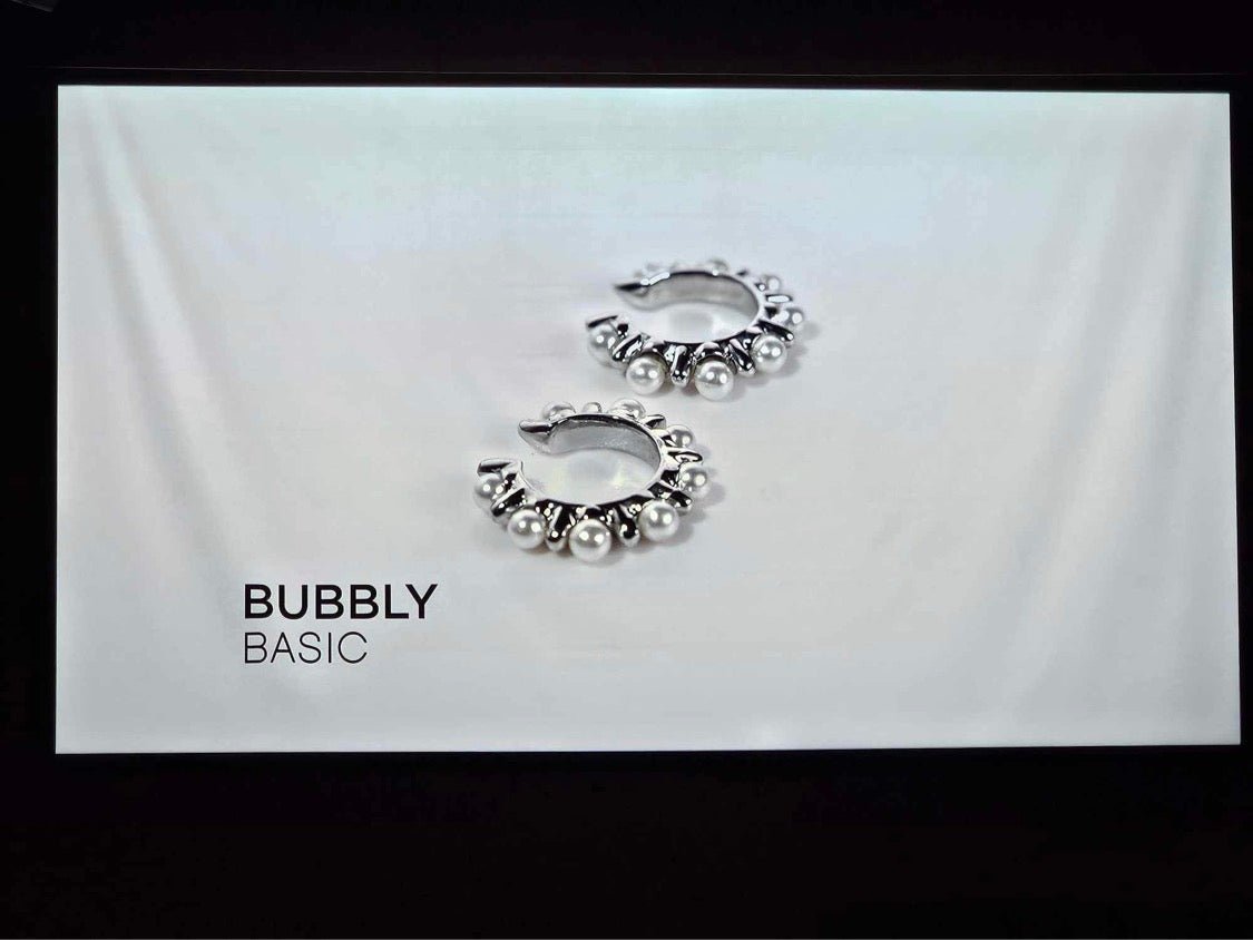 Bubbly Basic - Silver Cuff Earrings - Paparazzi Accessories - EMP WEEK 2 2024 EXCLUSIVES - Alies Bling Bar