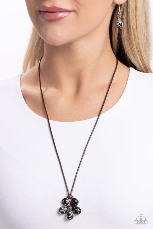 Budding Badlands - Black Necklace - Paparazzi Accessories - Alies Bling Bar