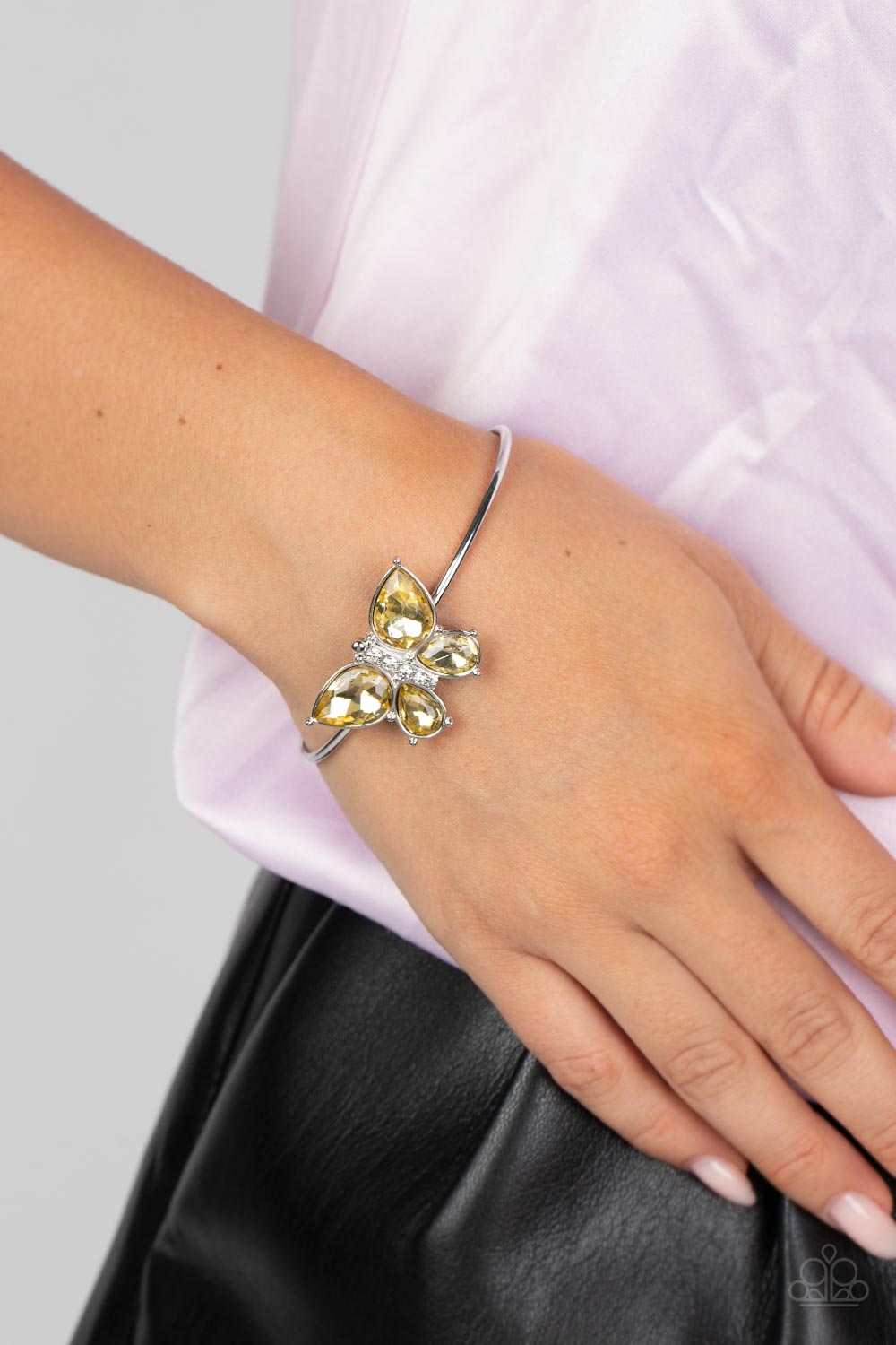 Butterfly Beatitude - Yellow Cuff Bracelet - Alies Bling Bar