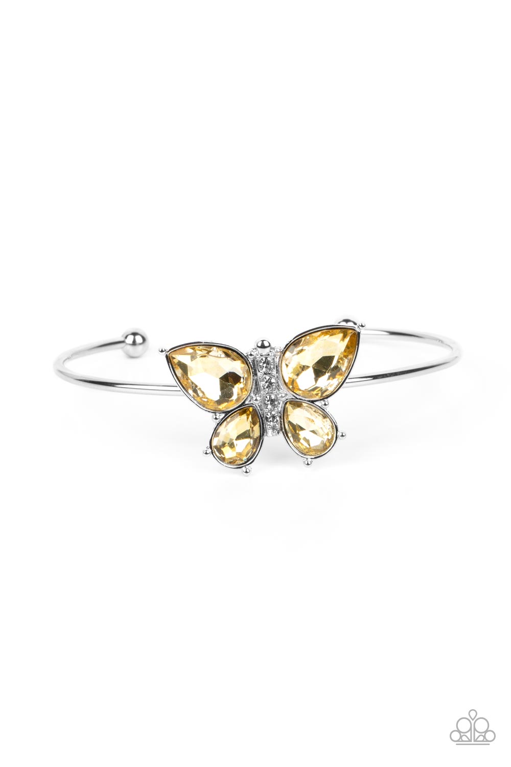 Butterfly Beatitude - Yellow Cuff Bracelet - Alies Bling Bar