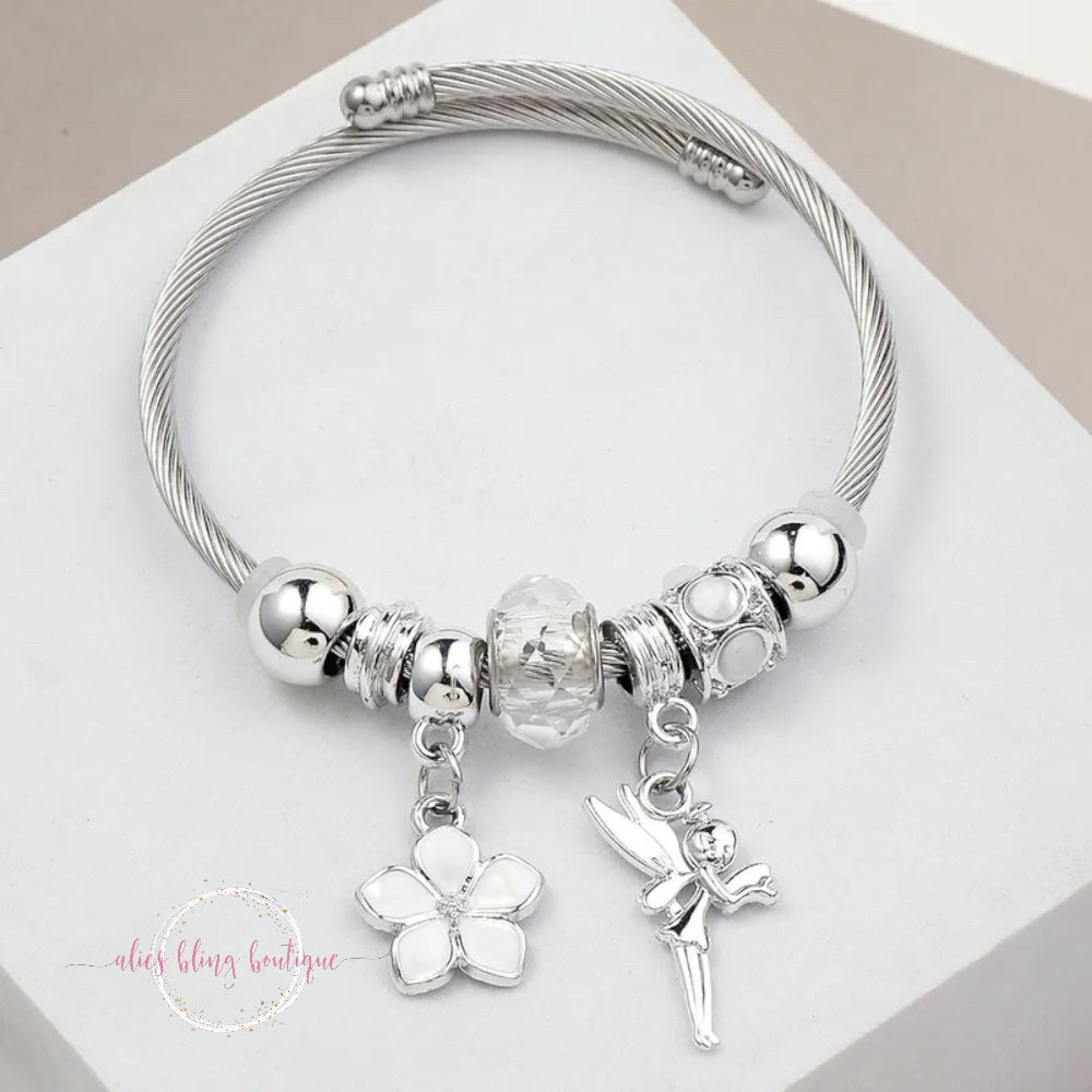 Flower Fairy Charm Bracelet - Alies Bling Bar