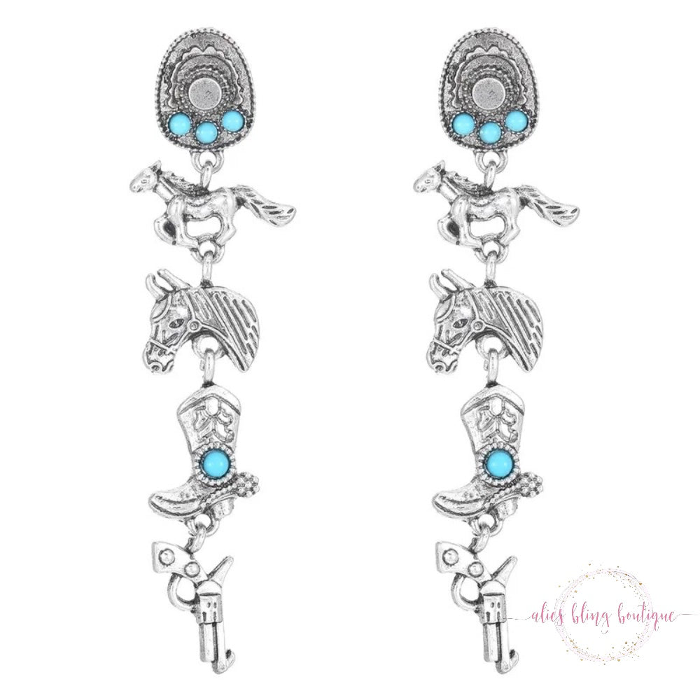 Cowboys Calling Earrings - Alies Bling Bar