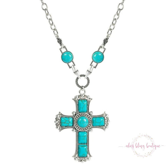 Western Serenity - Turquoise Necklace - Alies Bling Bar