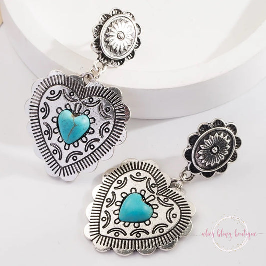 Heart Of The West Earrings - Alies Bling Bar