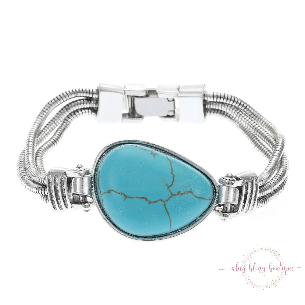 Turquoise Tranquility Bracelet - Alies Bling Bar