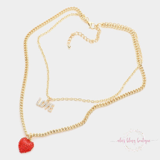 Love Burst Necklace in Gold - Alies Bling Bar