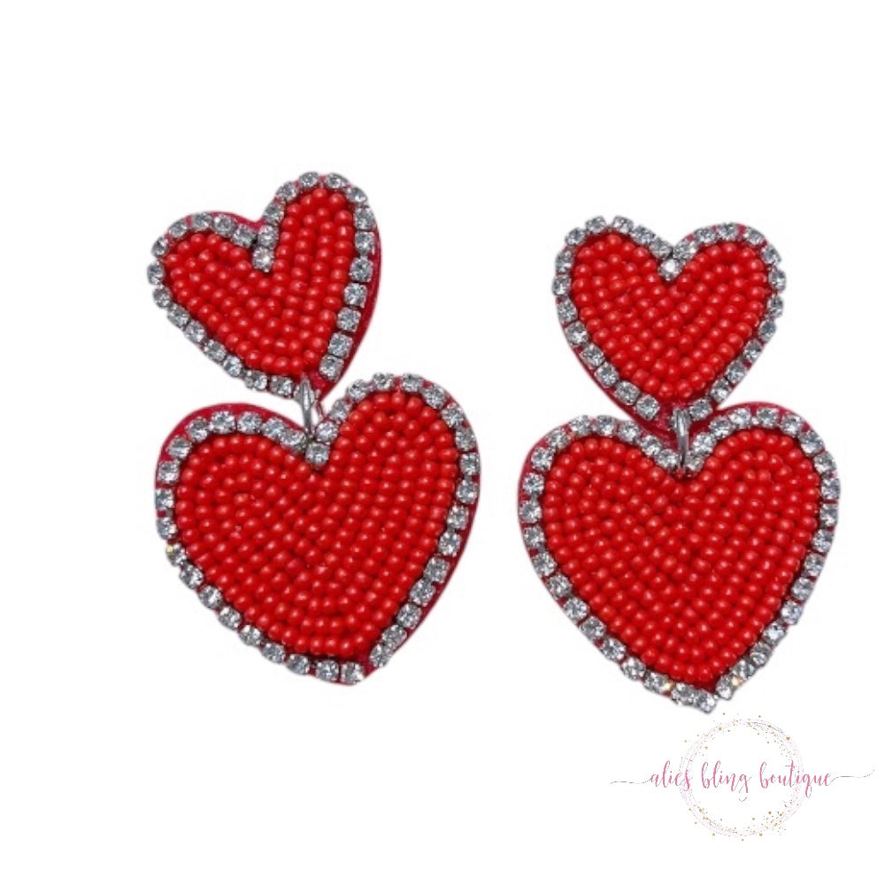 Boho Bliss Earrings in Red - Alies Bling Bar