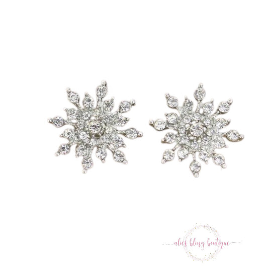 Snow Queen Snowflake Earrings - Alies Bling Bar