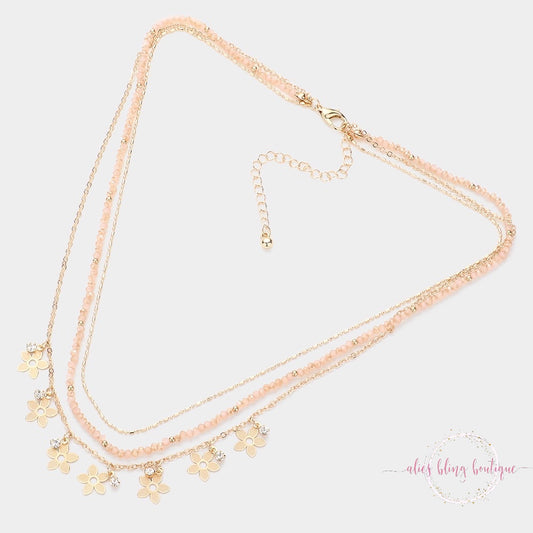 Bloom & Shine - Pink Necklace - Alies Bling Bar