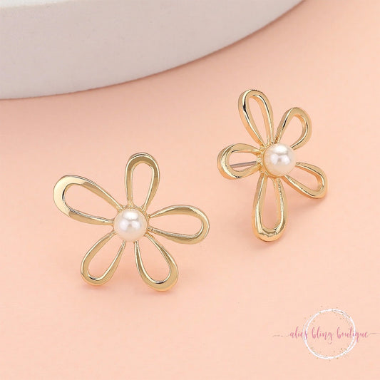 Pure Petal - Gold Earrings - Alies Bling Bar