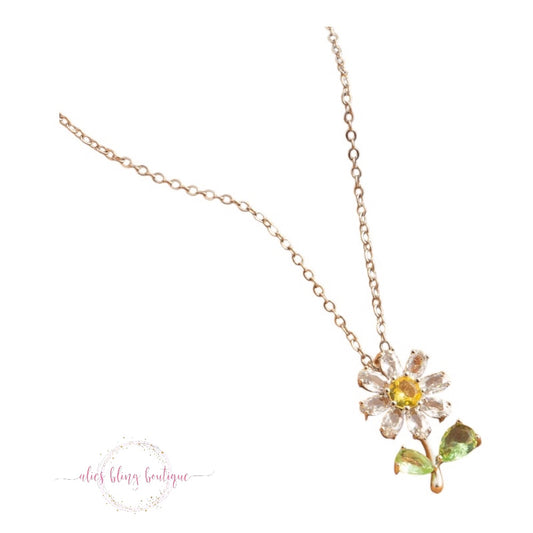 Daisy Dream Necklace In Silver - Alies Bling Bar