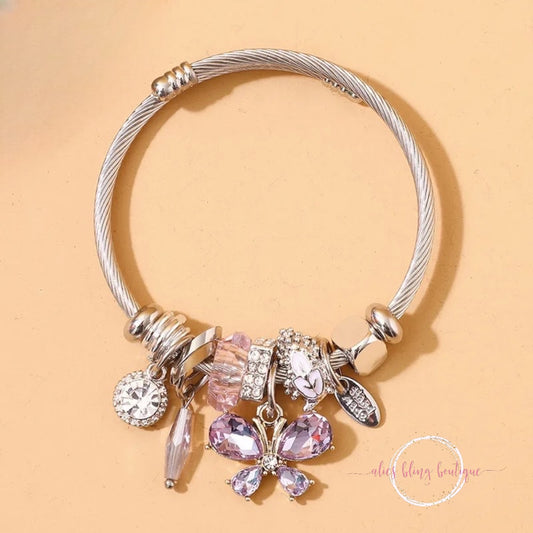 Delicate Wings Charm Bracelet - Alies Bling Bar