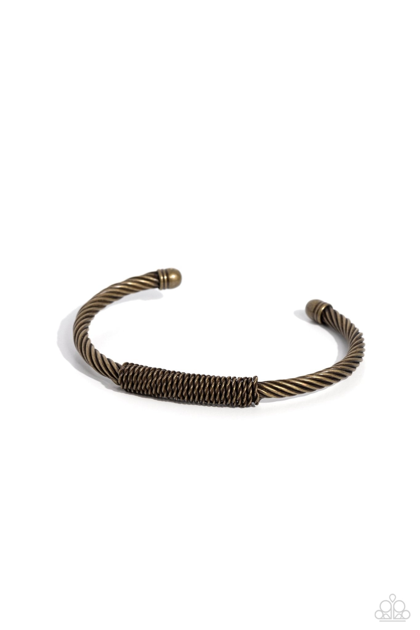 CABLE-Minded - Brass Bracelet - Paparazzi Accessories - Alies Bling Bar