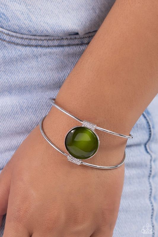 Candescent Cats Eye - Green Bracelet - Paparazzi Accessories - Alies Bling Bar