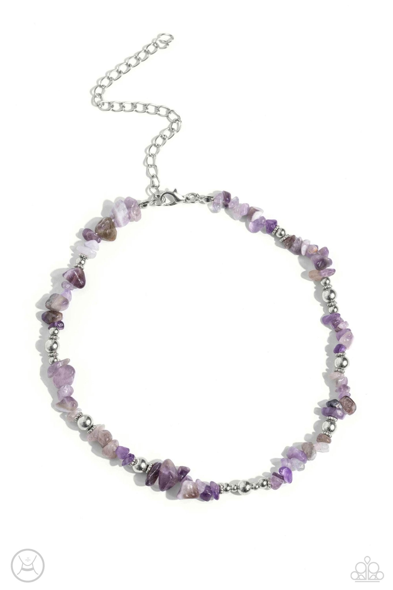 Carved Confidence - Purple Necklace- Paparazzi Accessories - Alies Bling Bar