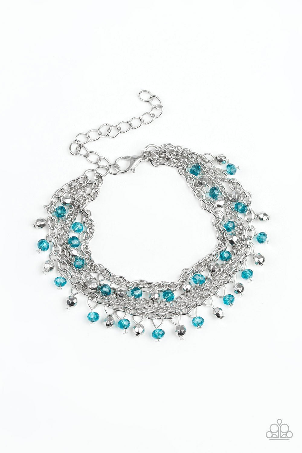 Cash Confidence - Blue Bracelet - Paparazzi Accessories - Alies Bling Bar