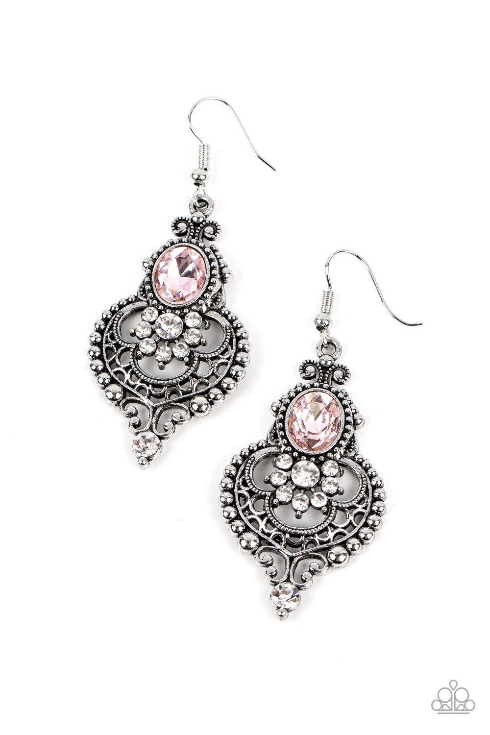 Castle Chateau - Pink Earrings - Paparazzi Accessories - Alies Bling Bar