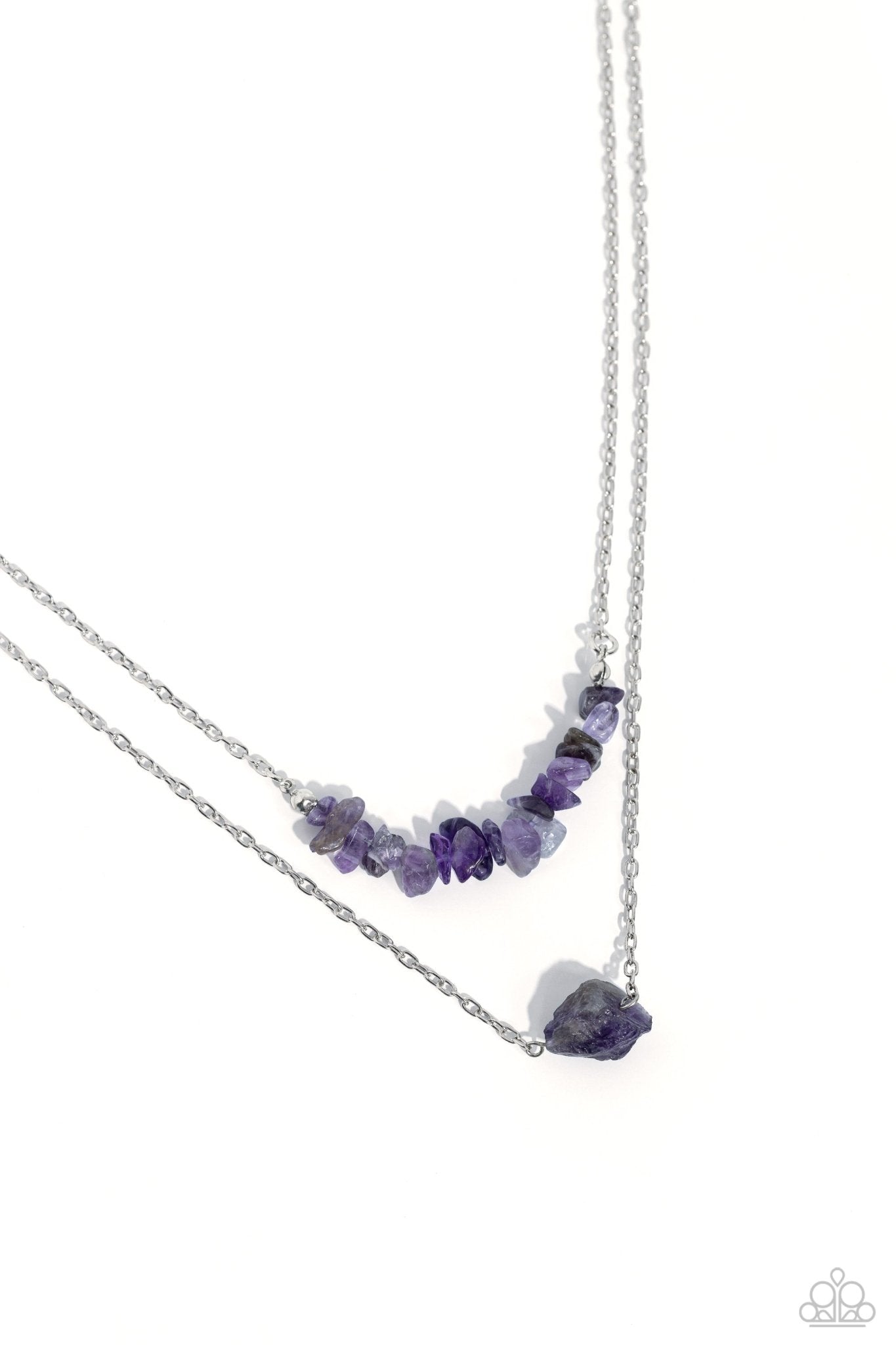 Chiseled Caliber - Purple Necklace - Paparazzi Accessories - Alies Bling Bar