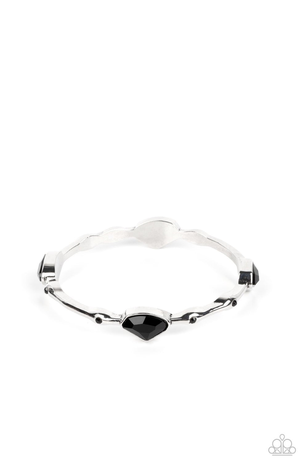 Chiseled Craze - Black Bracelet - Paparazzi Accessories - Alies Bling Bar