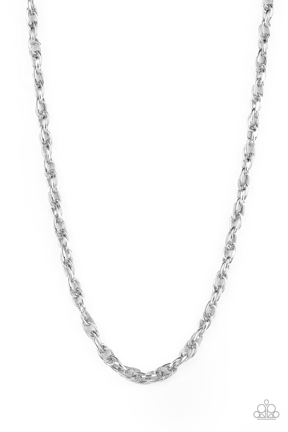 Chopper Hopper - Silver- Mens  Necklace - Paparazzi Accessories - Alies Bling Bar