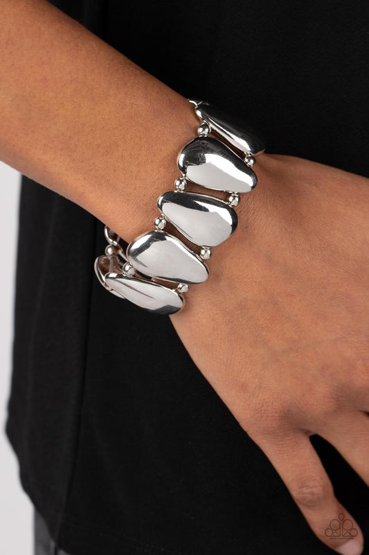 Classy Cave - Silver Bracelet - Paparazzi Accessories - Alies Bling Bar