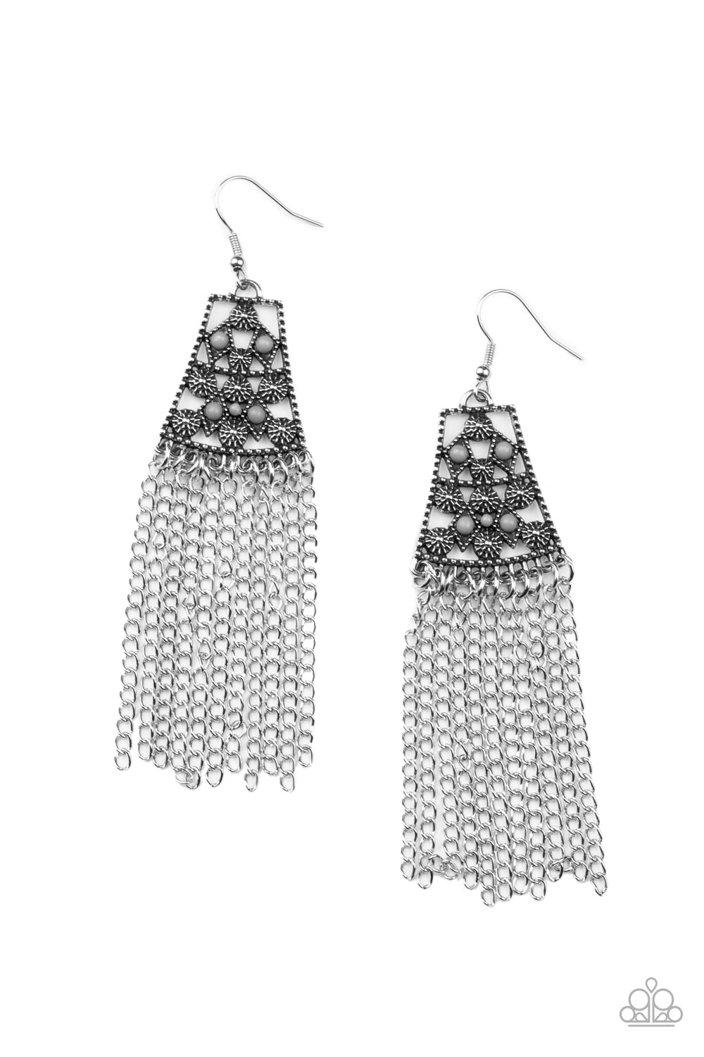 Cleopatras Allure - Silver Earrings - Paparazzi Accessories - Alies Bling Bar