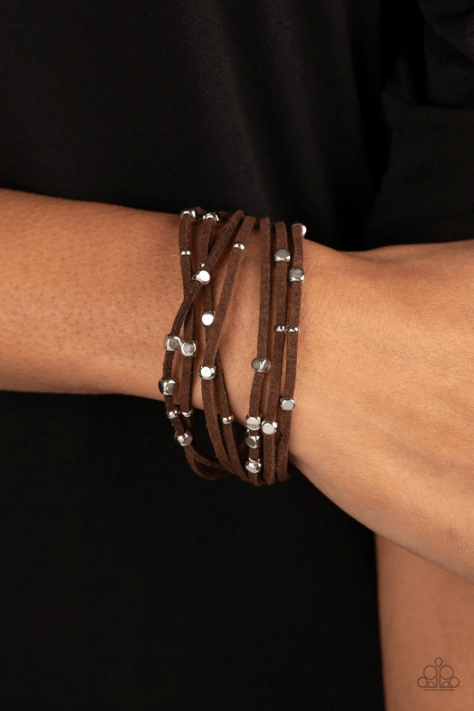 Clustered Constellations - Brown Bracelet - Paparazzi Accessories - Alies Bling Bar