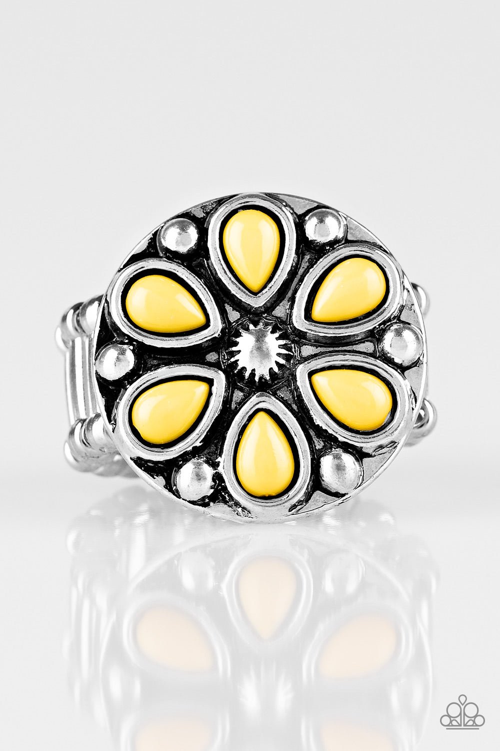 Color Me Calla Lily - Yellow Ring - Paparazzi Accessories - Alies Bling Bar