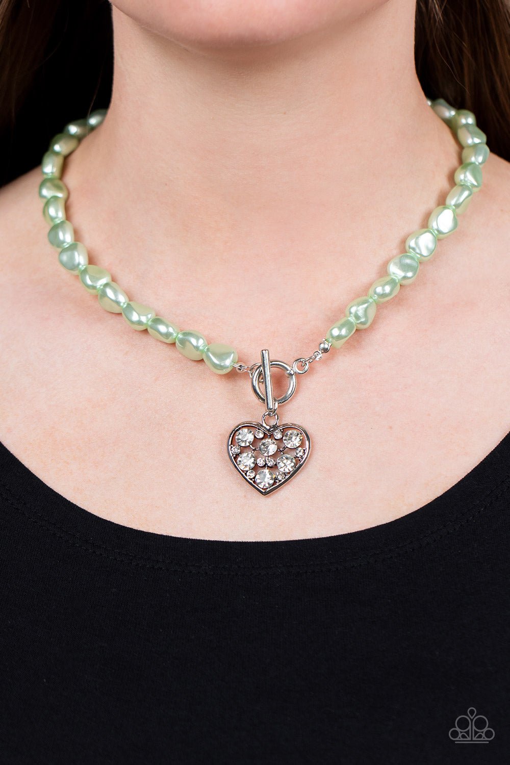 Color Me Smitten - Green Necklace - Paparazzi Accessories - Alies Bling Bar