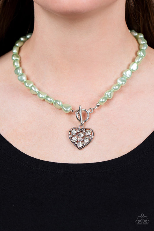 Color Me Smitten - Green Necklace - Paparazzi Accessories - Alies Bling Bar